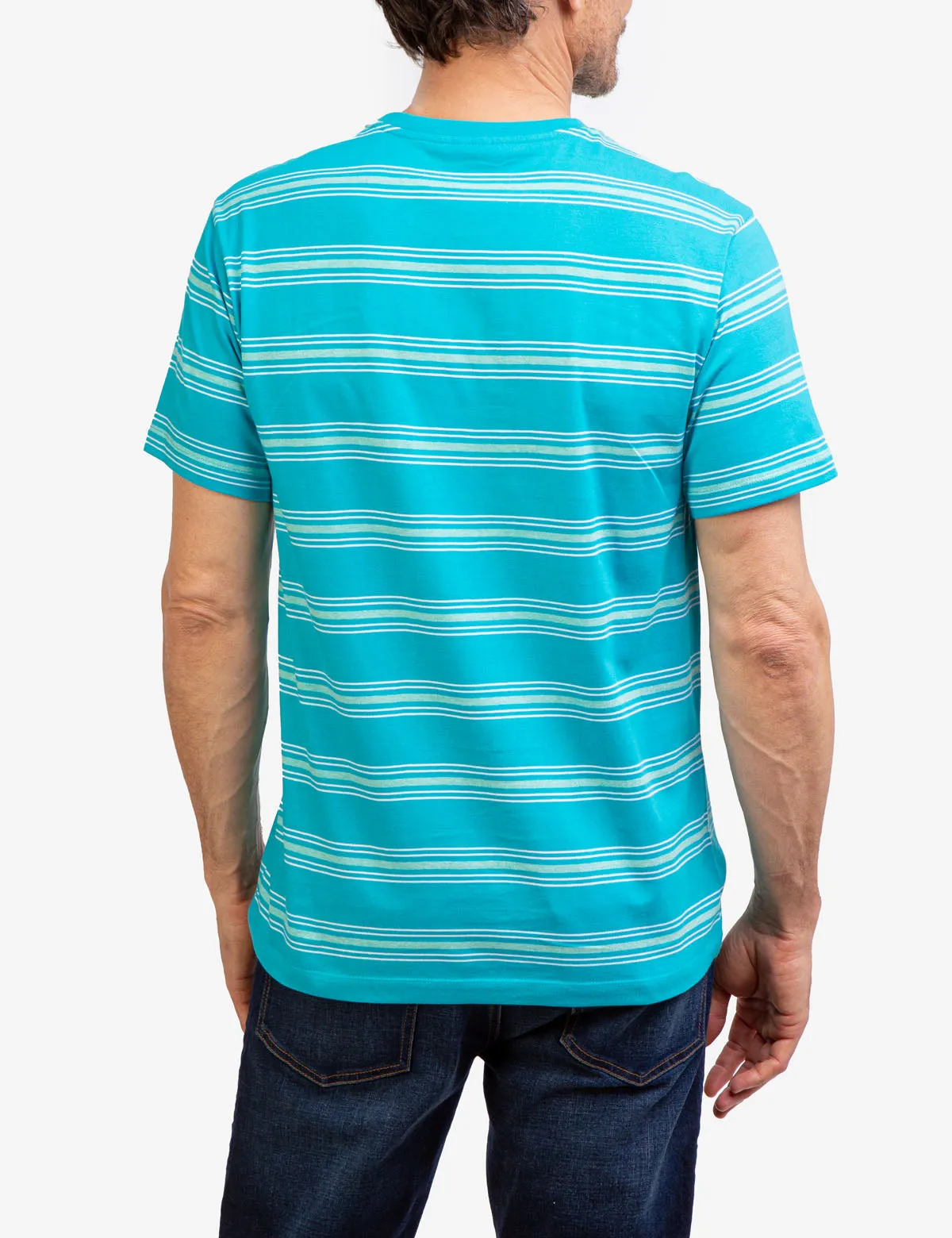 STRIPED JERSEY CREW NECK T-SHIRT