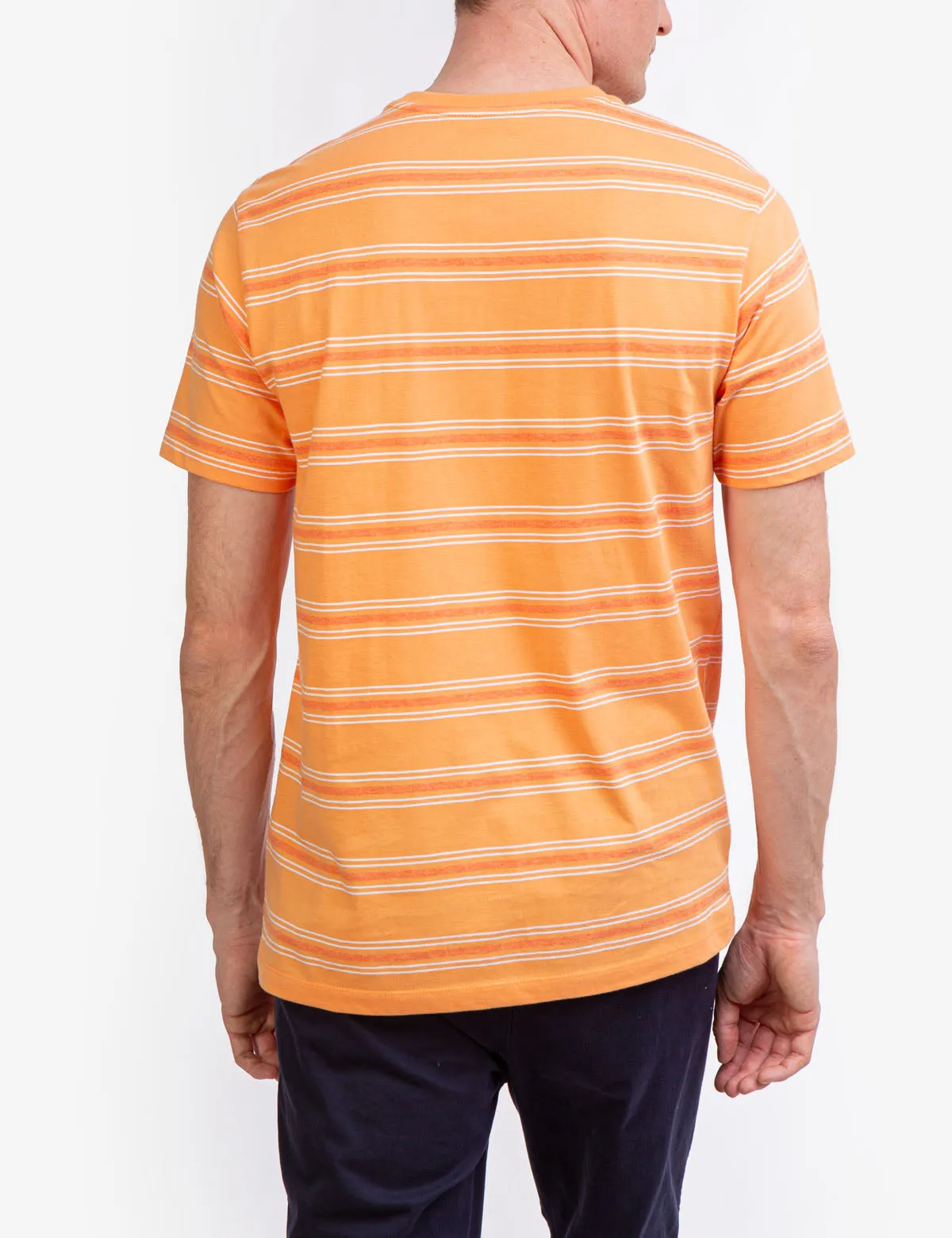 STRIPED JERSEY CREW NECK T-SHIRT