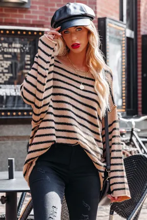 Striped knit sweater