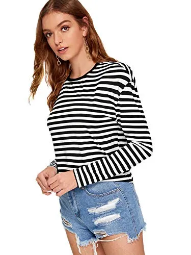 Striped Long Sleeve Tee Shirt