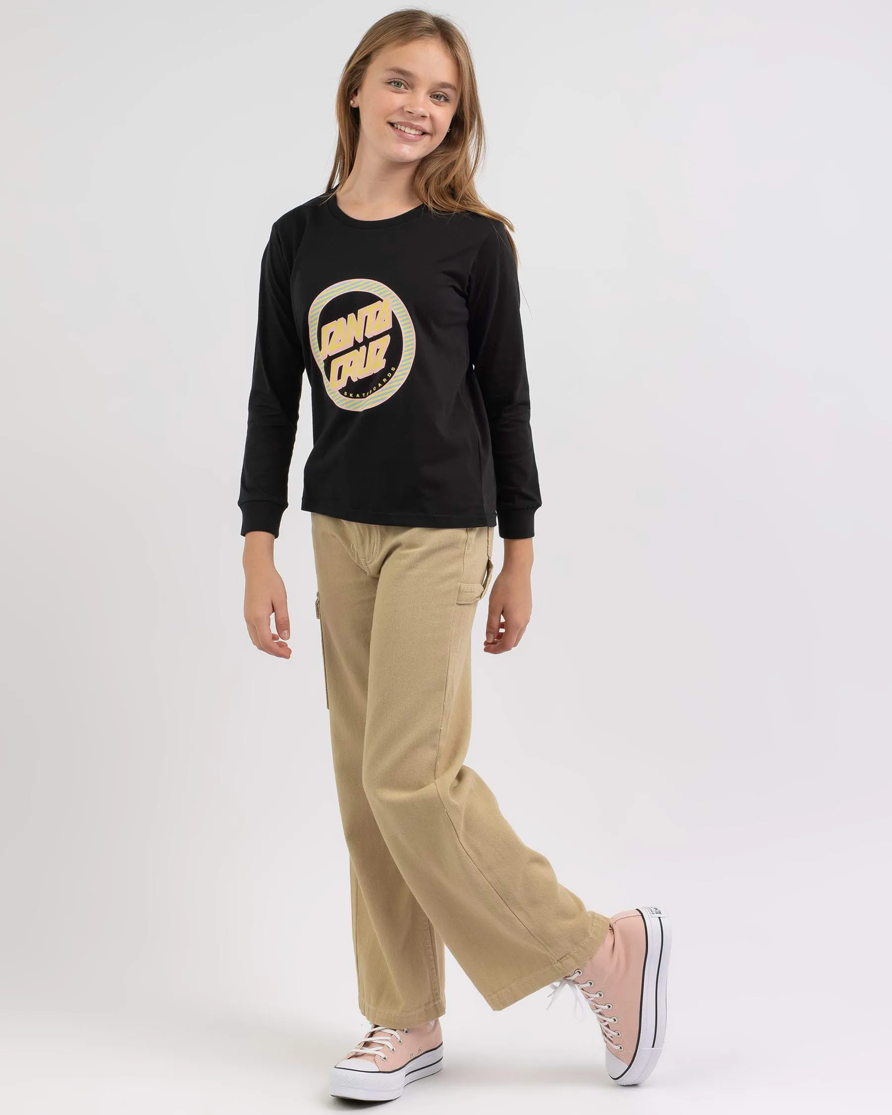 Striped Reverse Dot L/S - Black