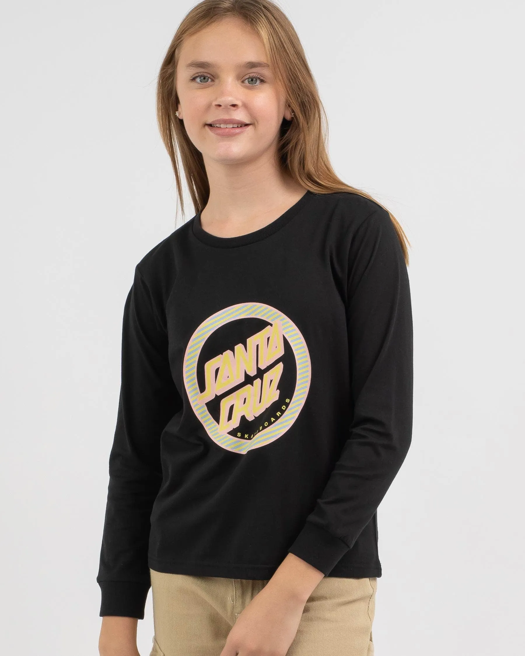 Striped Reverse Dot L/S - Black