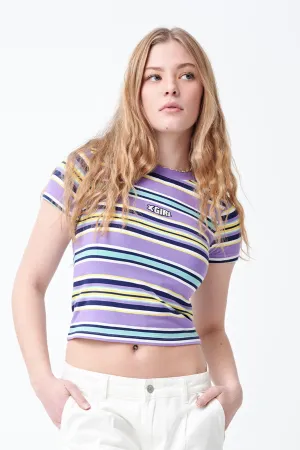 Striped Ringer Baby Tee - Lilac