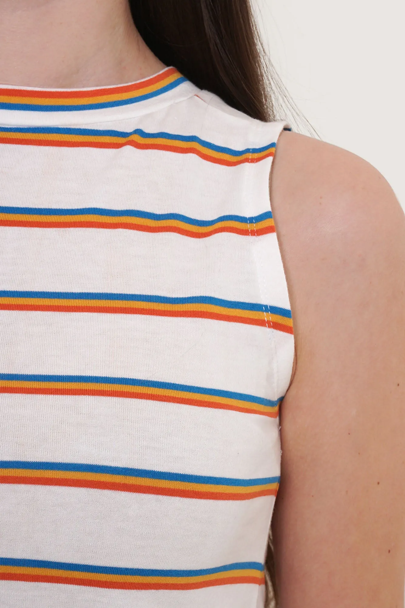 Striped Sleeveless Tee