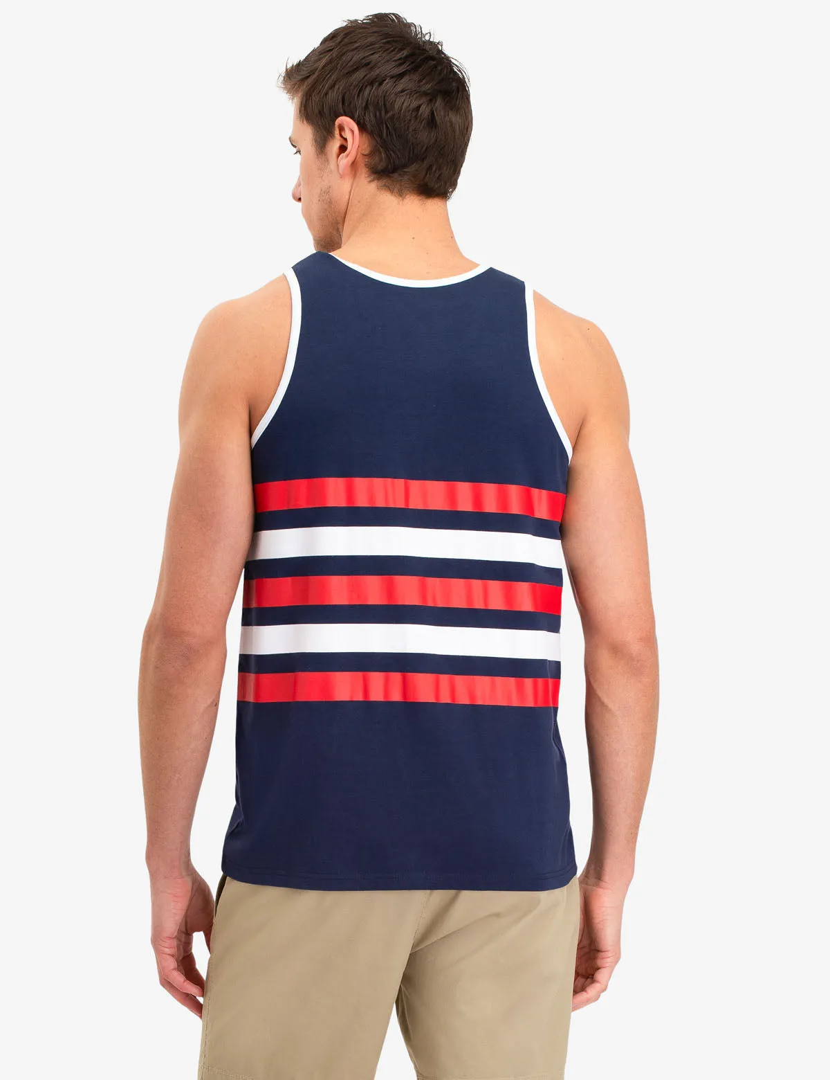 STRIPED STAR POCKET TANK