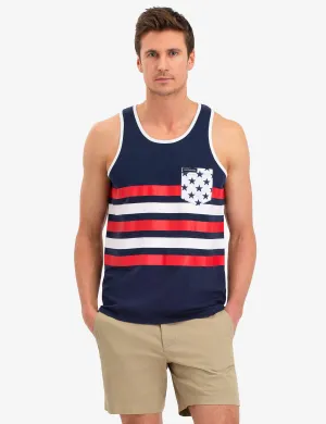 STRIPED STAR POCKET TANK