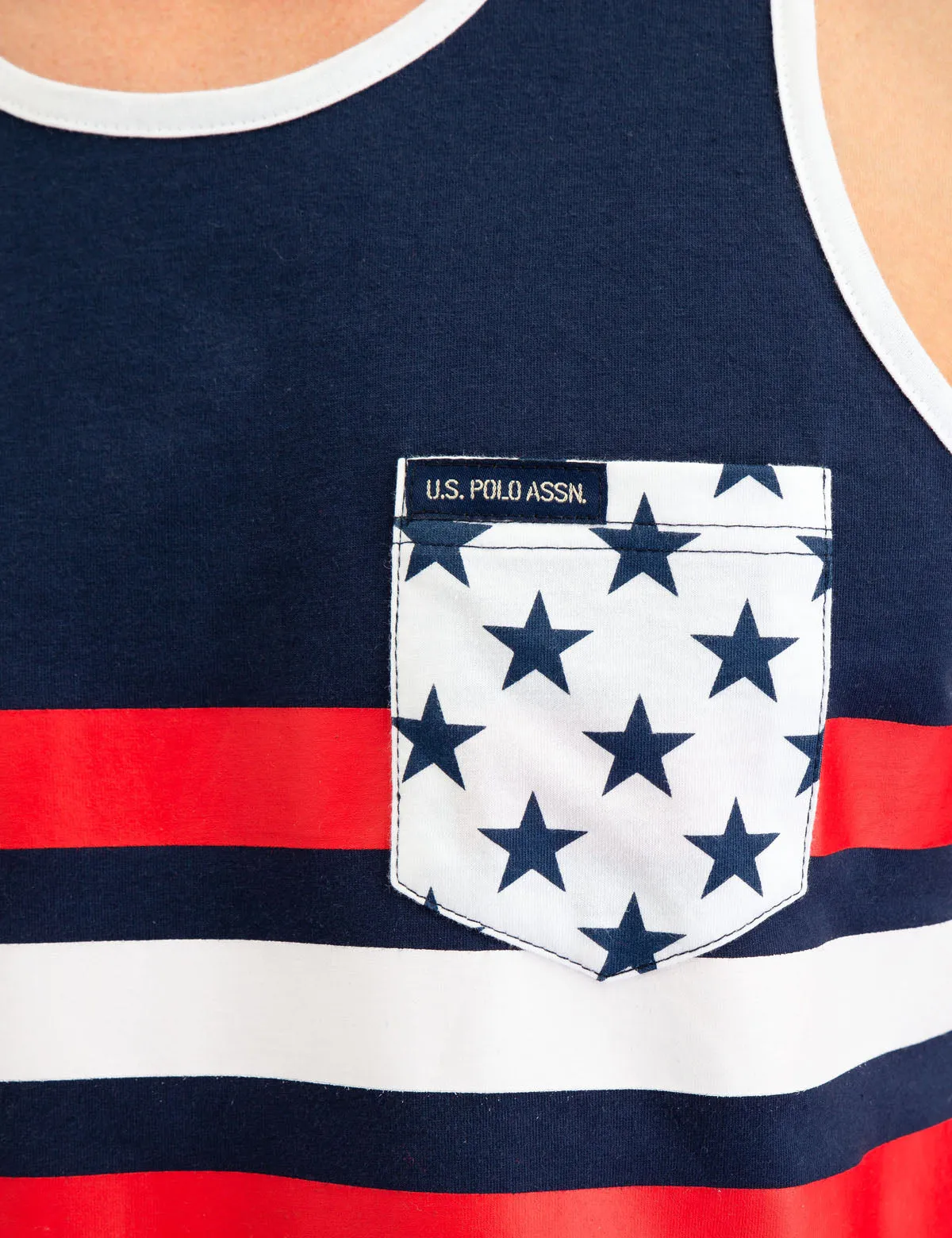 STRIPED STAR POCKET TANK