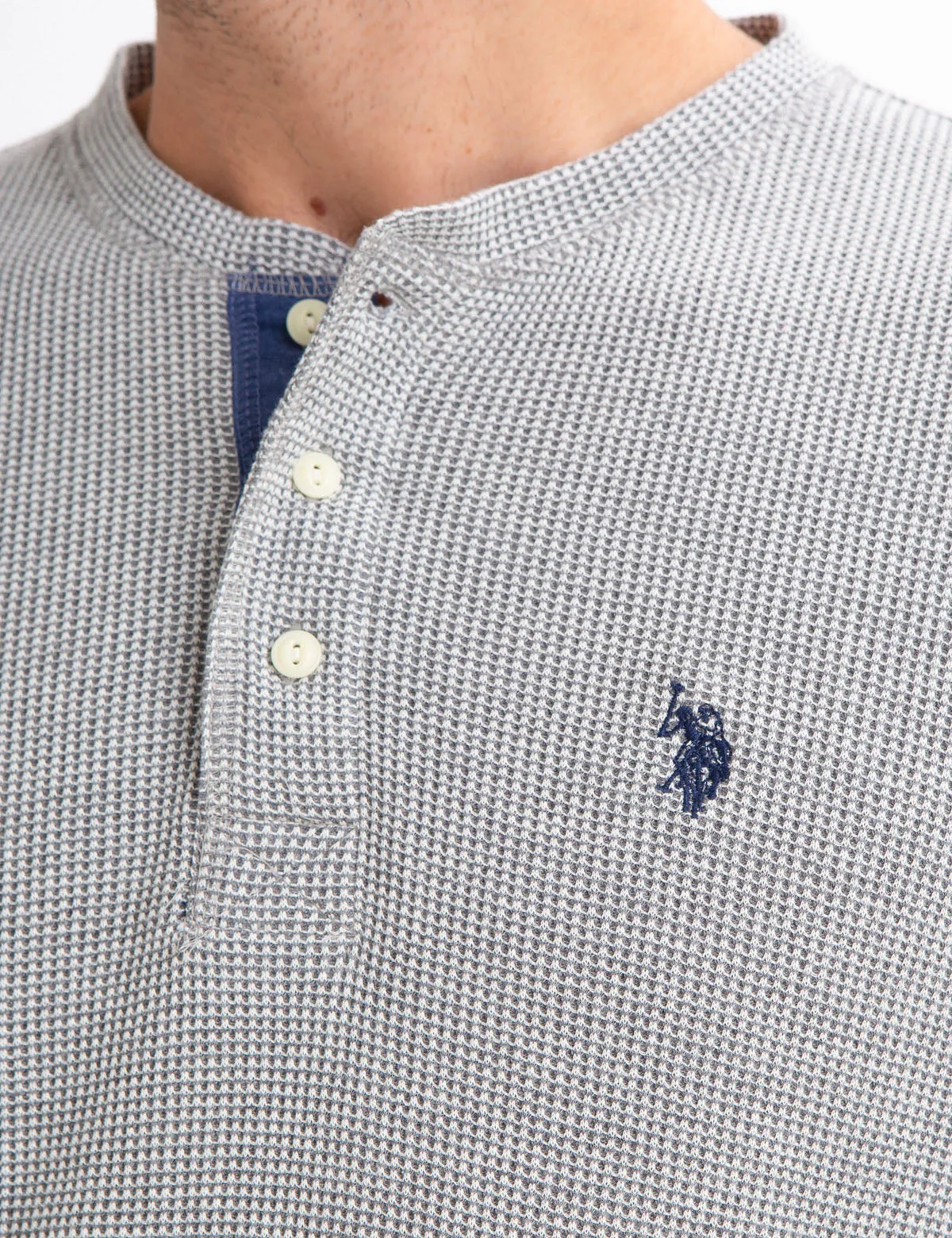 STRIPED THERMAL HENLEY