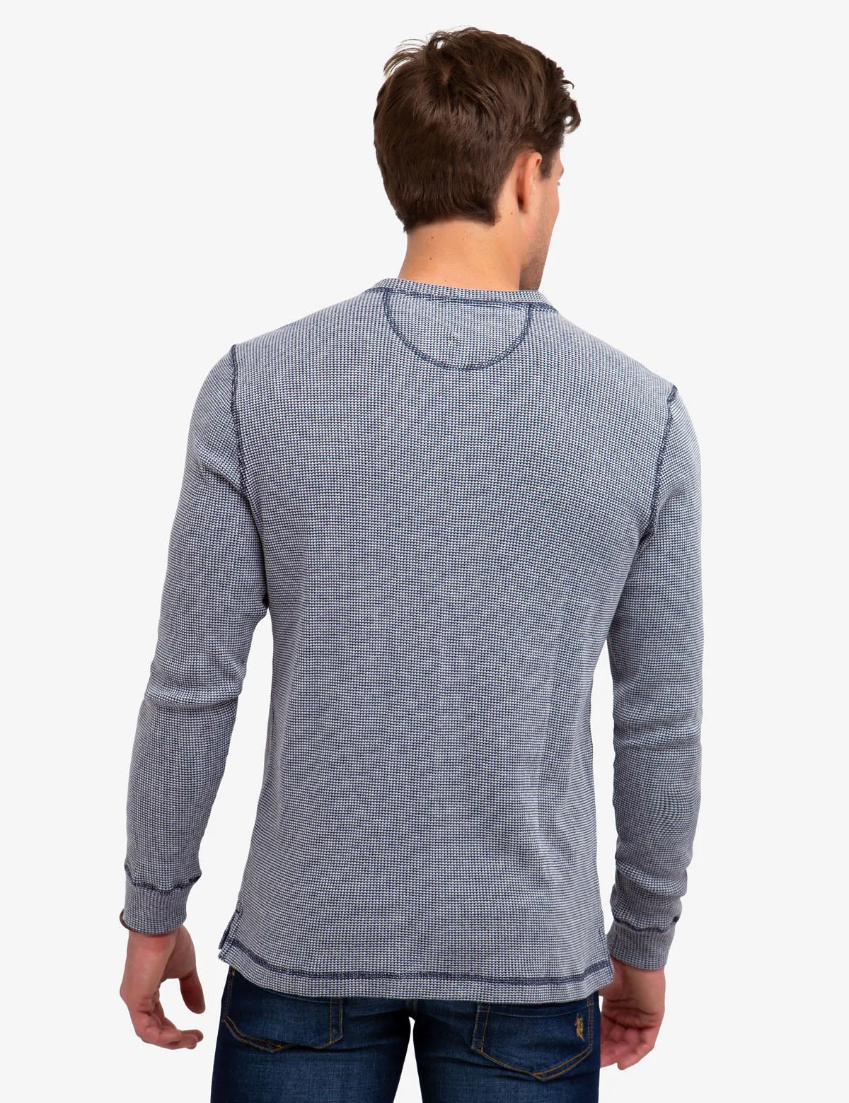 STRIPED THERMAL HENLEY
