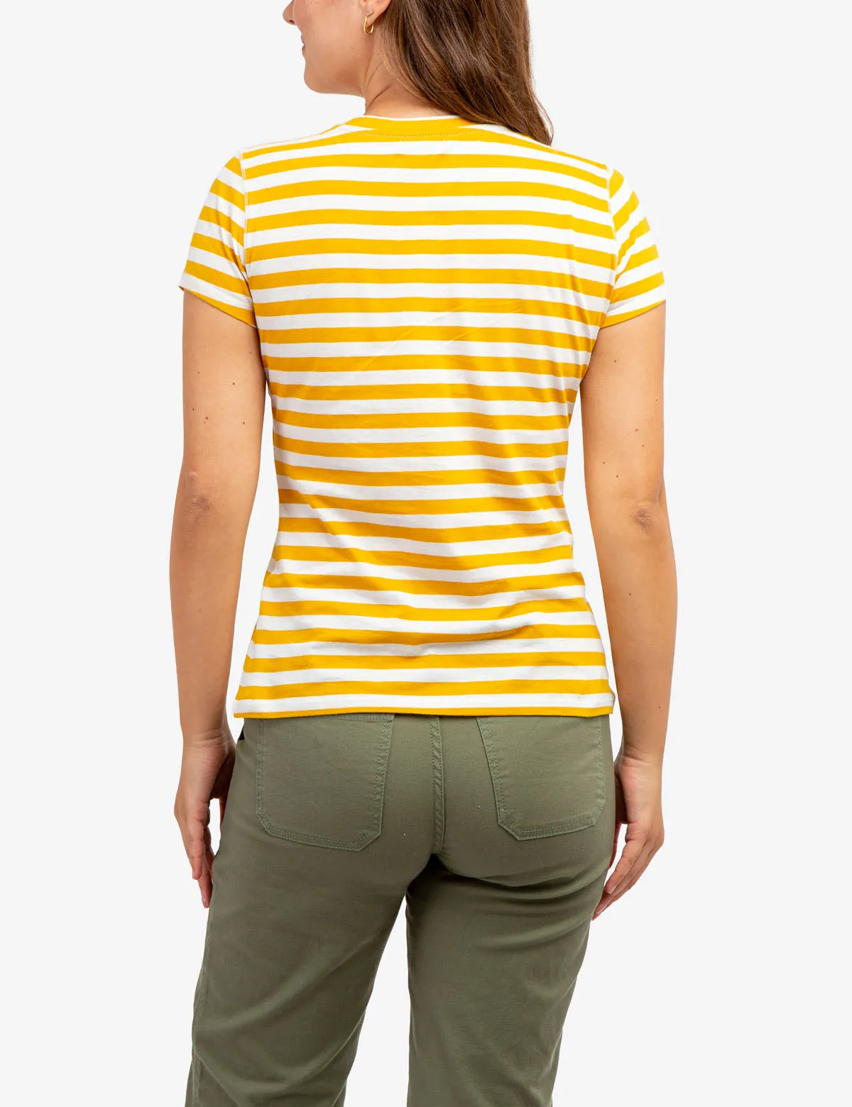 STRIPED V-NECK T-SHIRT