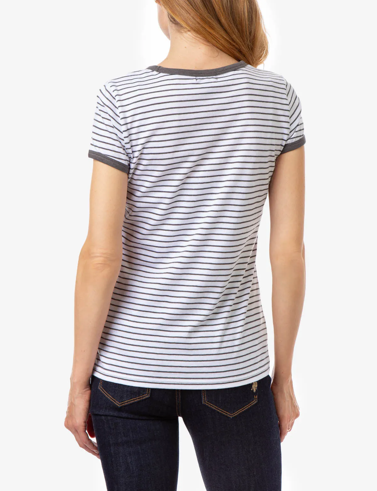 STRIPED YARN DYE RINGER T-SHIRT