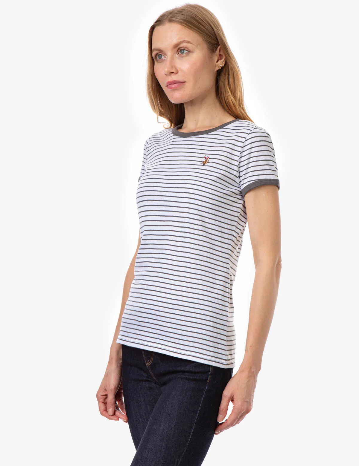 STRIPED YARN DYE RINGER T-SHIRT