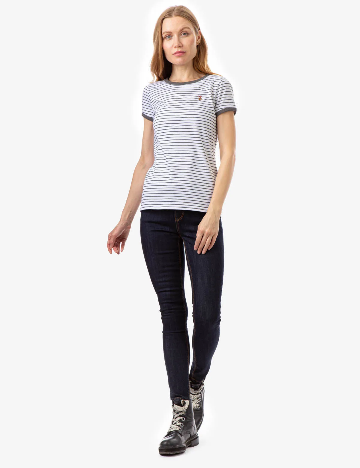 STRIPED YARN DYE RINGER T-SHIRT