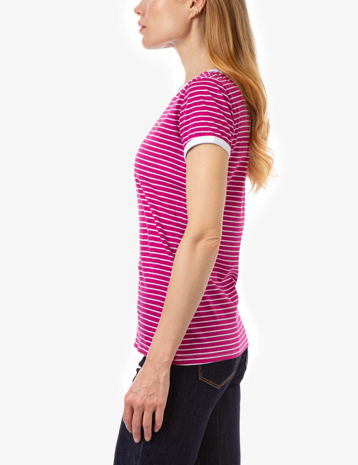 STRIPED YARN DYE RINGER T-SHIRT
