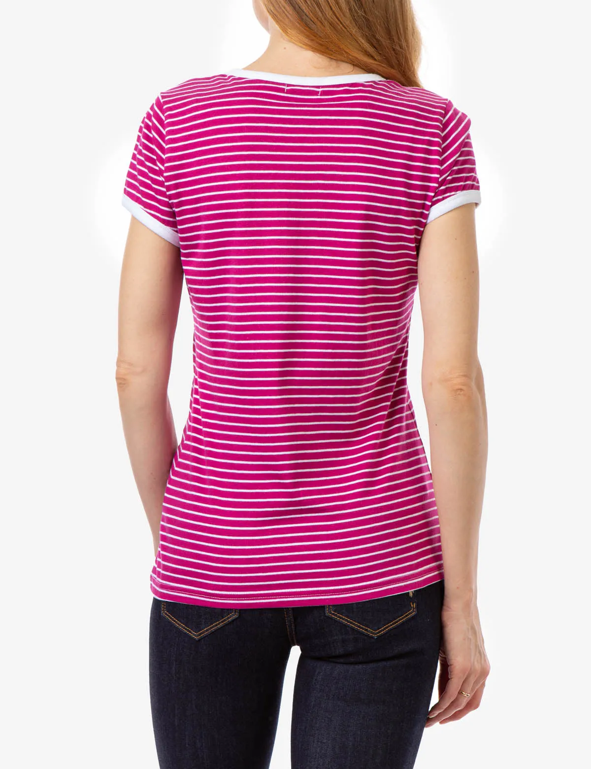 STRIPED YARN DYE RINGER T-SHIRT