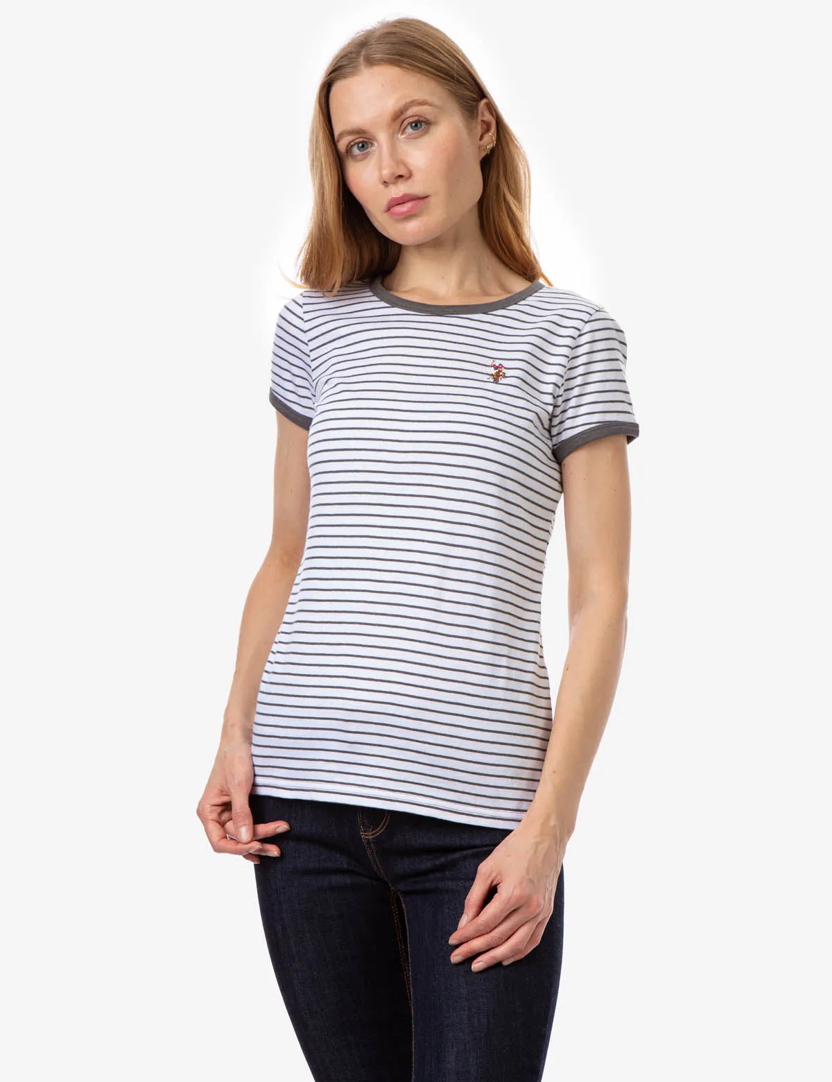 STRIPED YARN DYE RINGER T-SHIRT