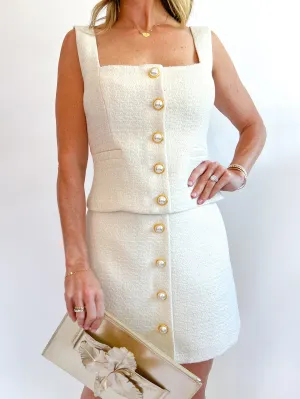 Structured Button Front Top