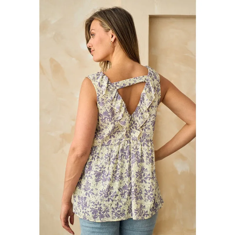 Subtle Ruffle Detailed Sleeveless Top