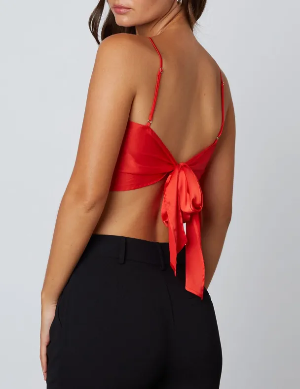 Tie Back Bandana Style Crop Top