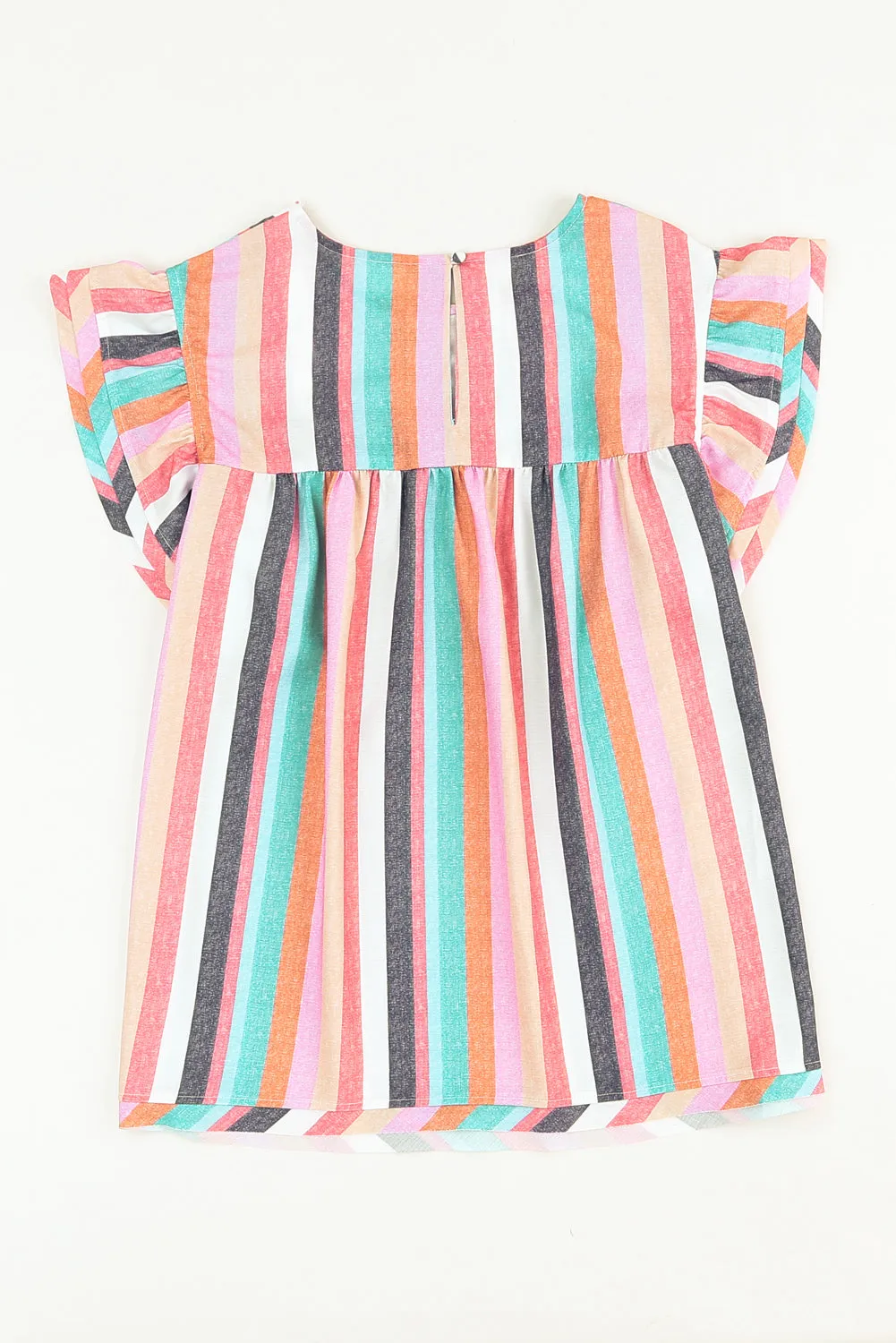 Tiered Ruffle Cap Sleeve Top