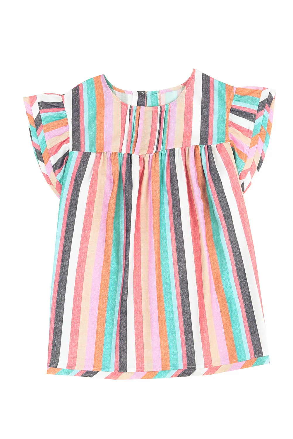 Tiered Ruffle Cap Sleeve Top