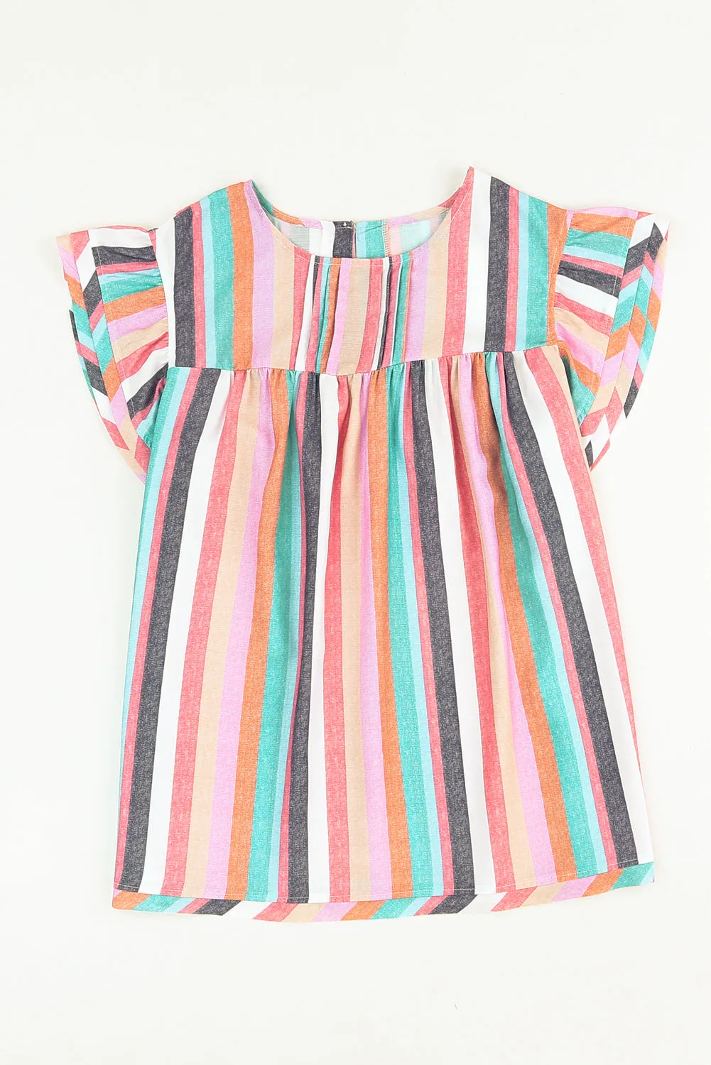 Tiered Ruffle Cap Sleeve Top