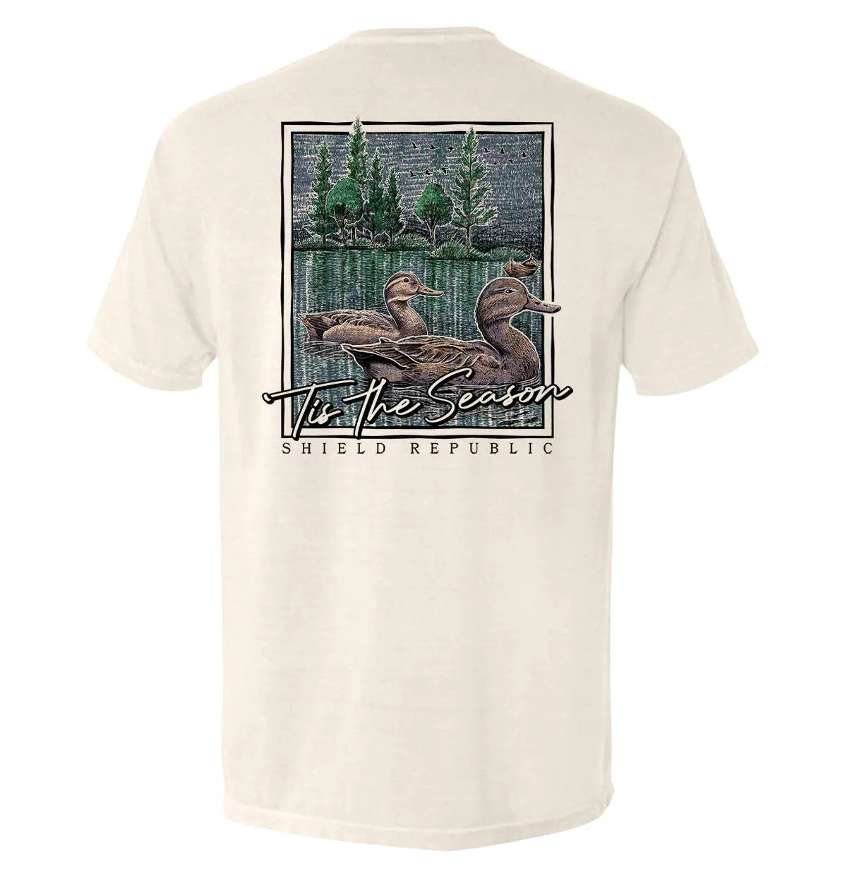 Tis the Season Duck: Bay / S / Comfort Colors Pocket Tee