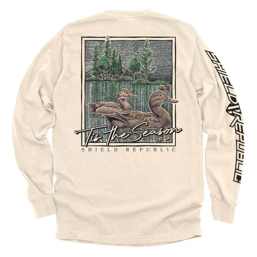 Tis the Season Duck: Bay / S / Comfort Colors Pocket Tee