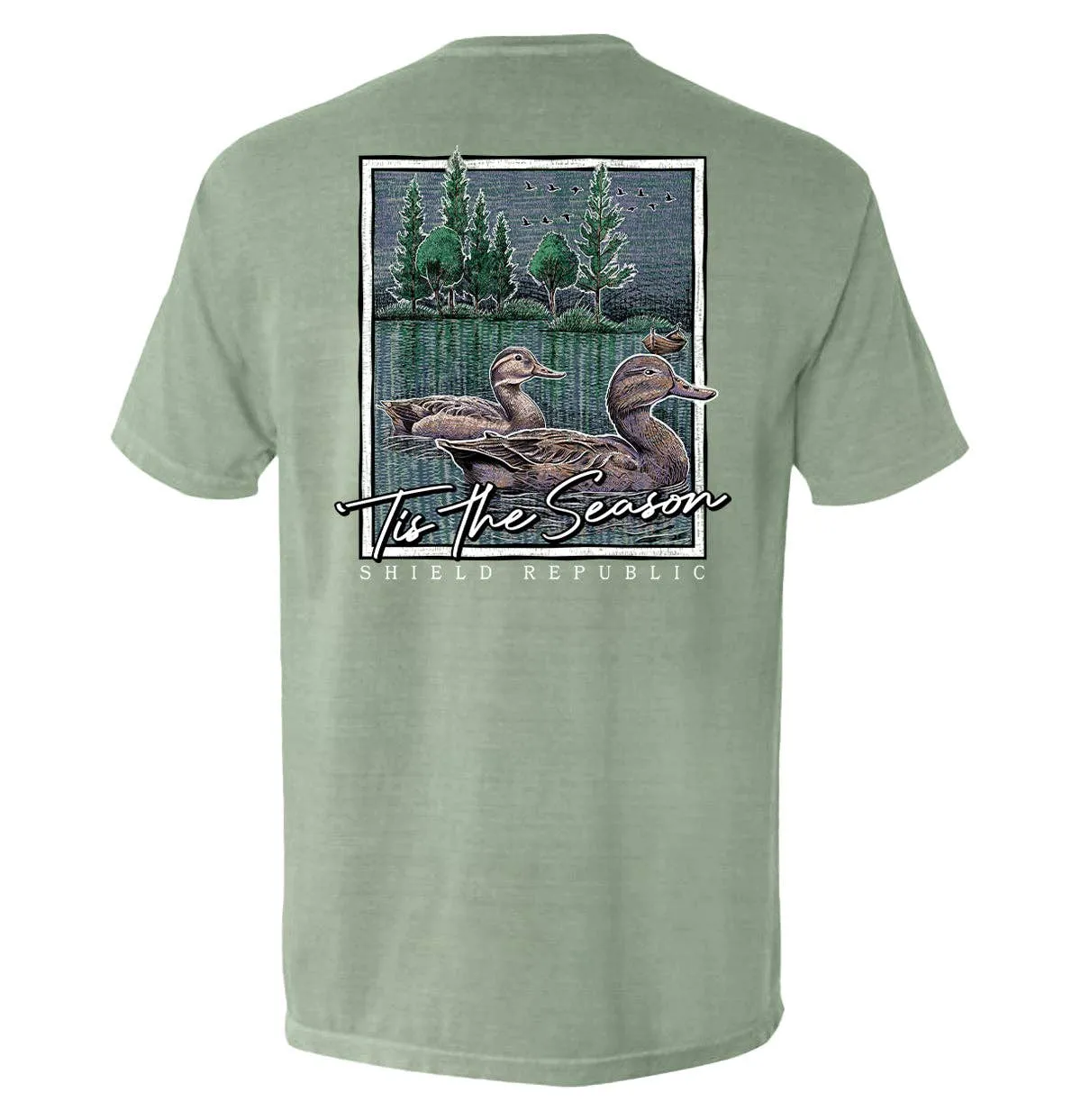 Tis the Season Duck: Bay / S / Comfort Colors Pocket Tee