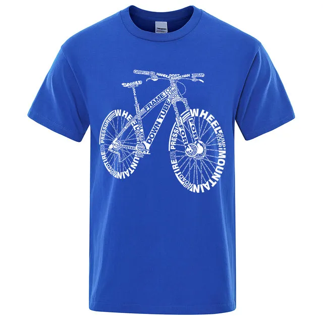 Unisex Mountain Bike Funny Print T-Shirts