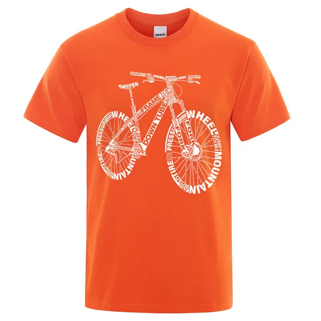 Unisex Mountain Bike Funny Print T-Shirts