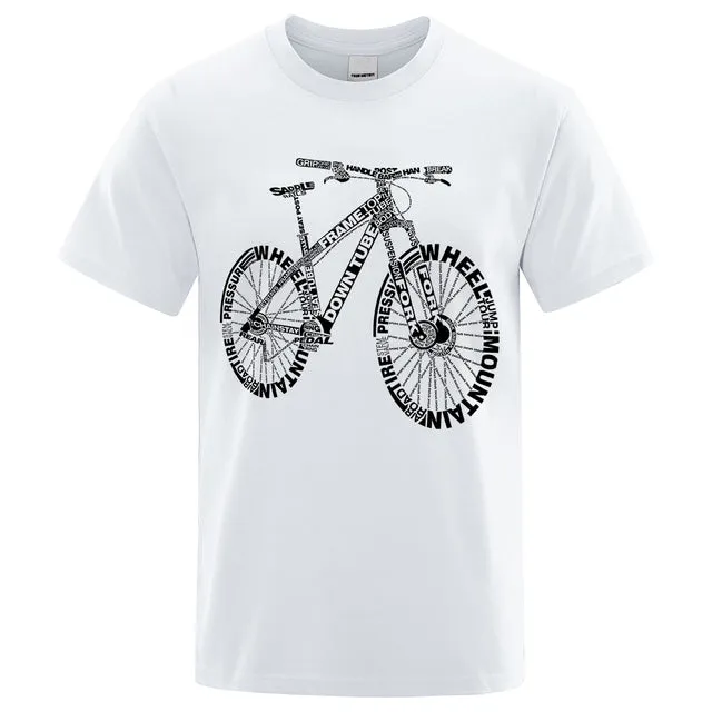 Unisex Mountain Bike Funny Print T-Shirts