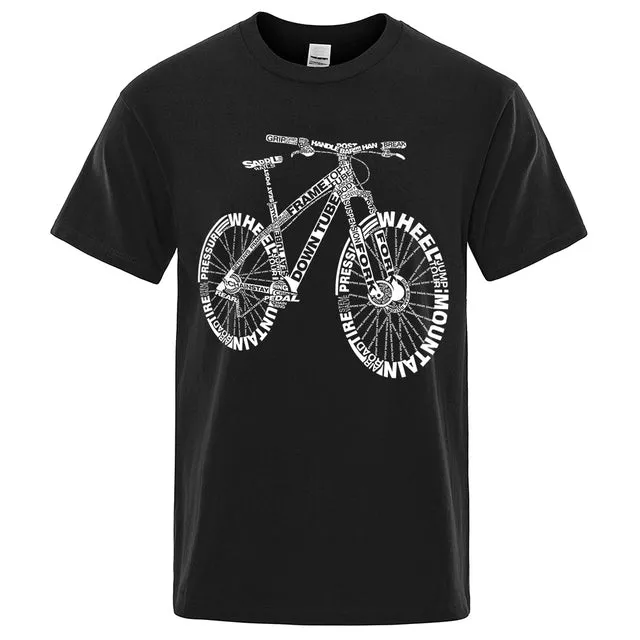 Unisex Mountain Bike Funny Print T-Shirts