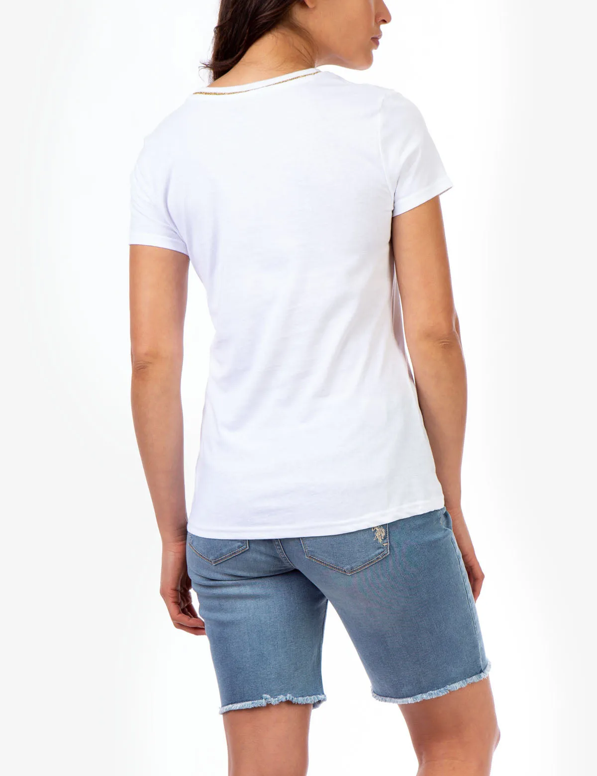 V-NECK LOGO T-SHIRT
