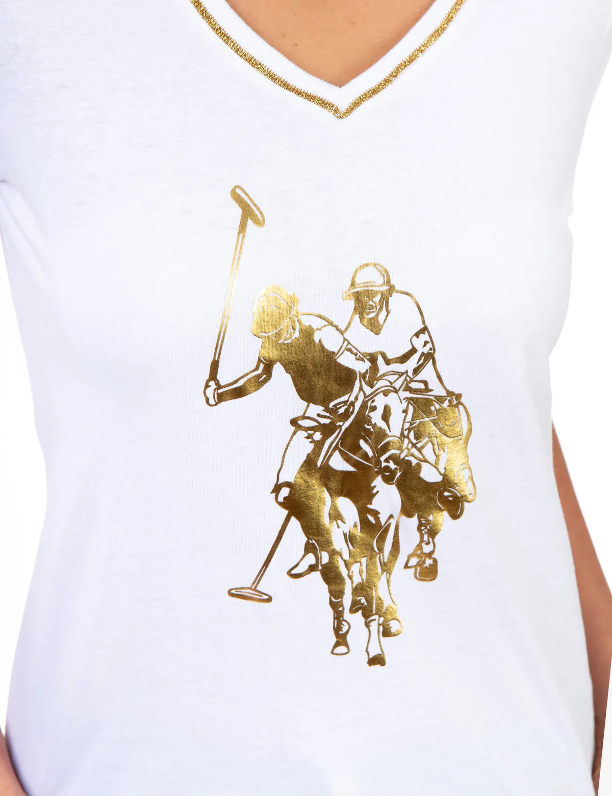 V-NECK LOGO T-SHIRT