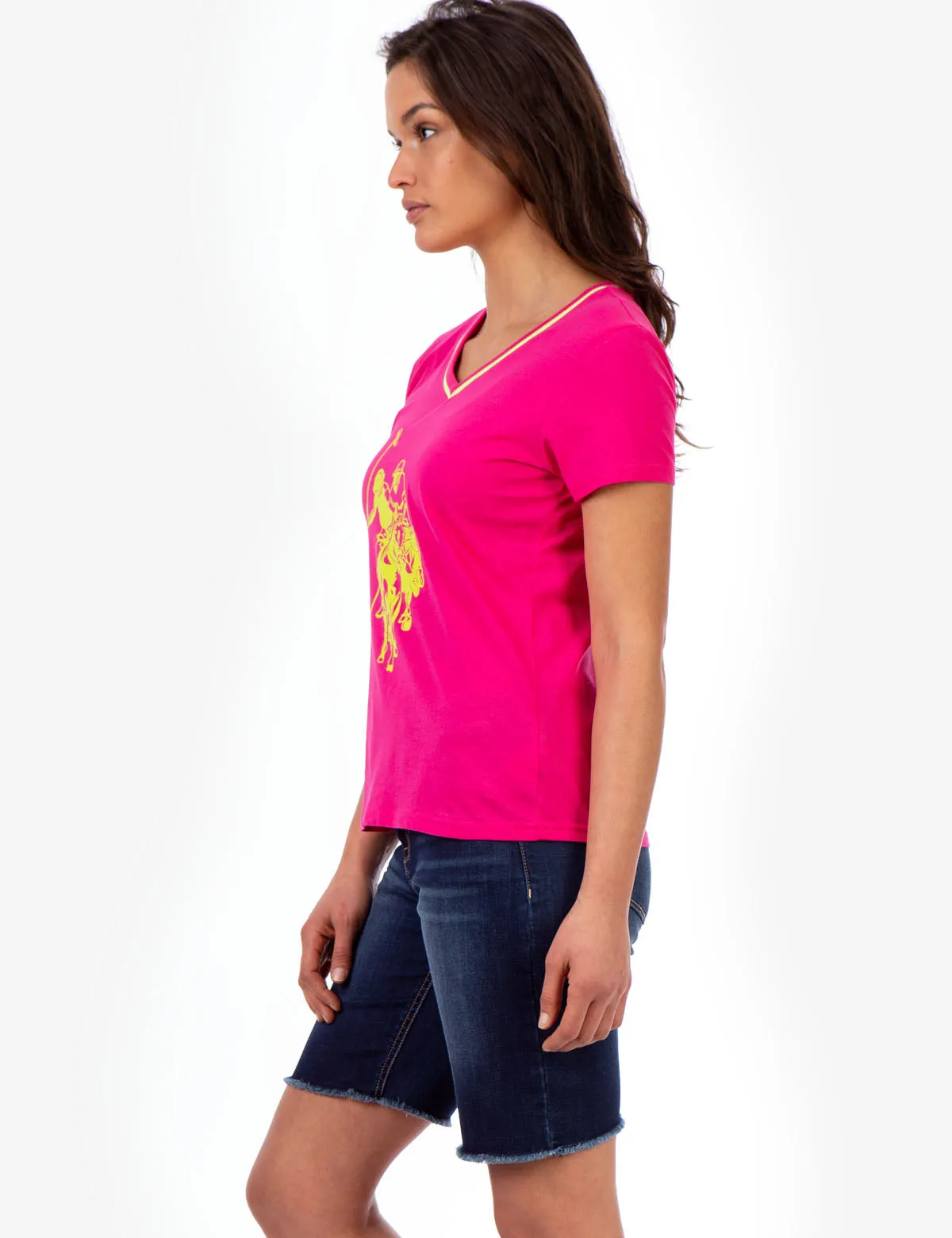 V-NECK LOGO T-SHIRT