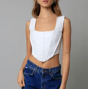 Vegan Leather Corset Top