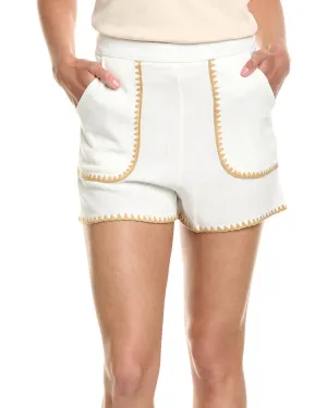 Vintage Havana High Waisted Linen-Blend Short
