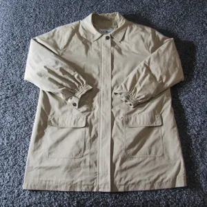 Vintage LL Bean Trench Coat Womens XL Quilt Flannel Lined Outdoors Casual