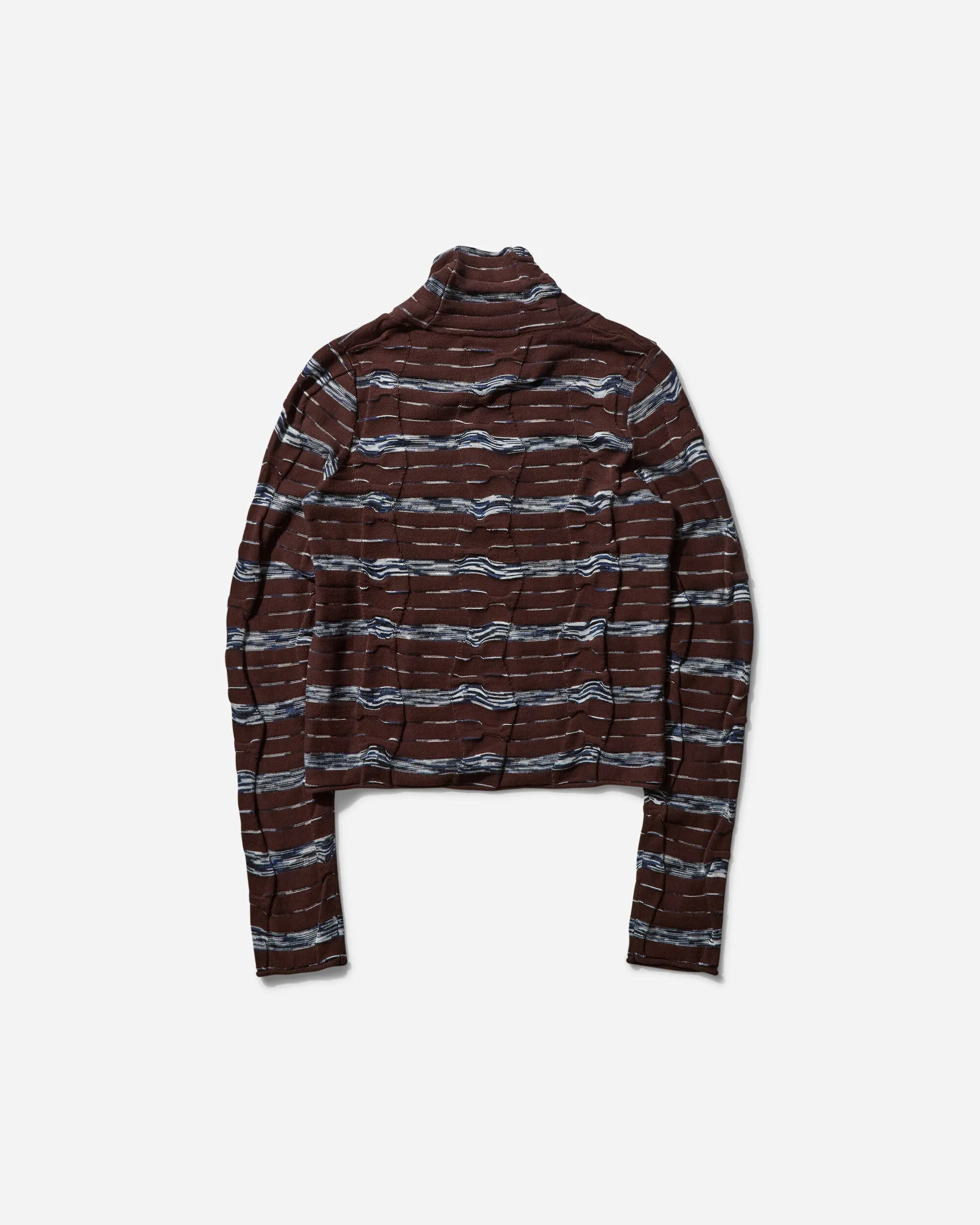 Women's Space Dye Turtleneck Navy / Brown