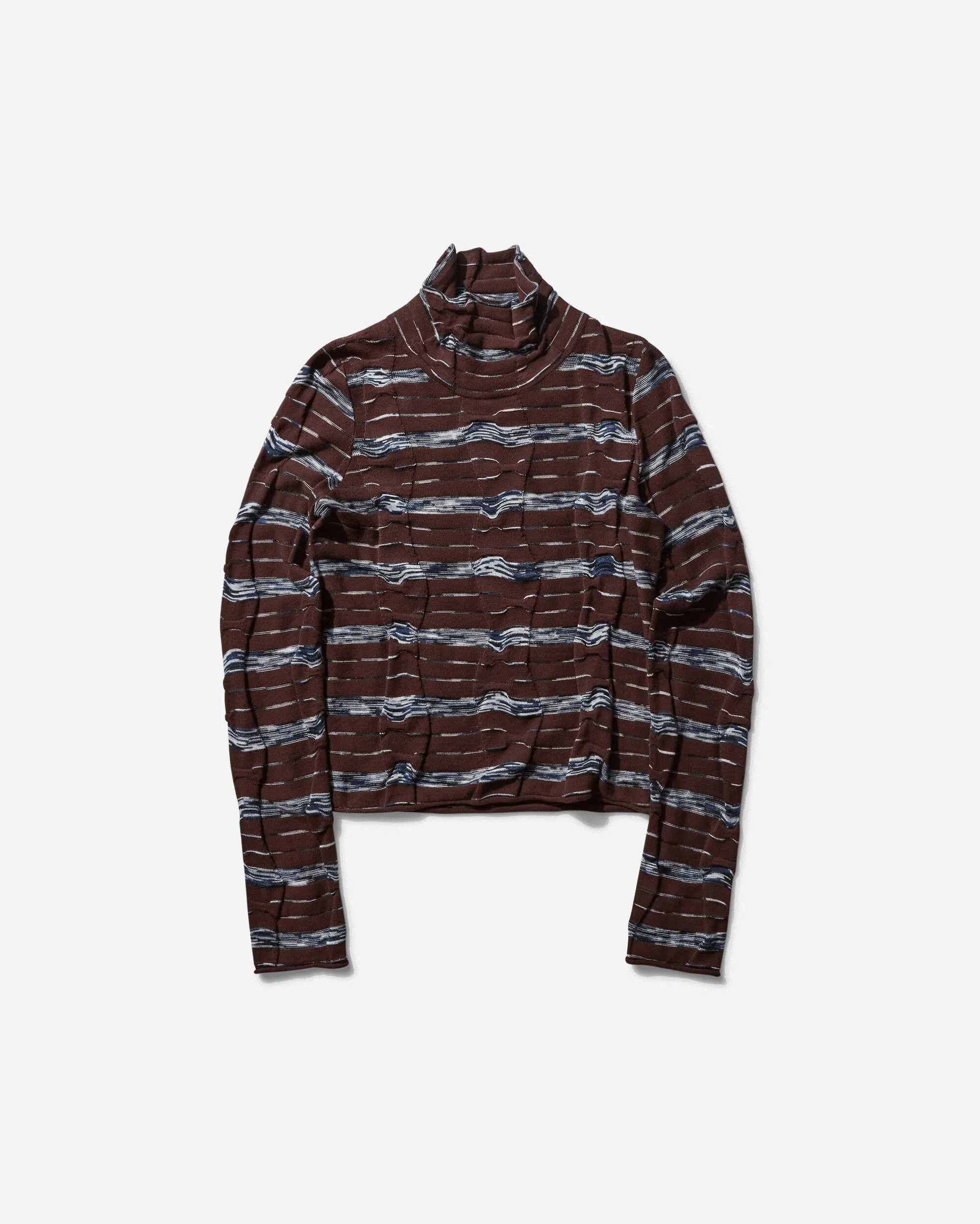 Women's Space Dye Turtleneck Navy / Brown