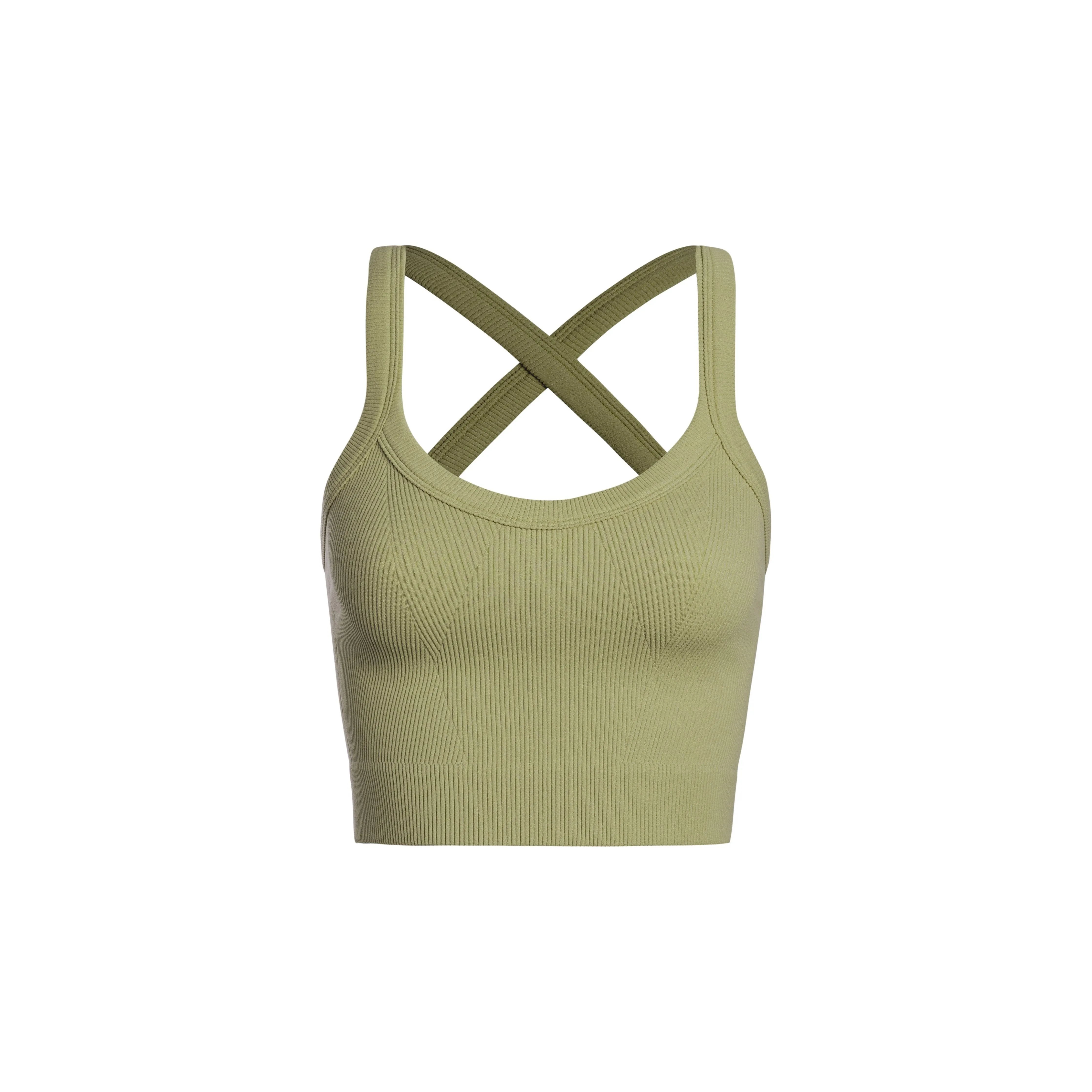 X Back Strap Ribbed Brami
