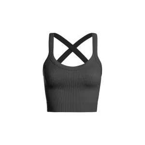 X Back Strap Ribbed Brami
