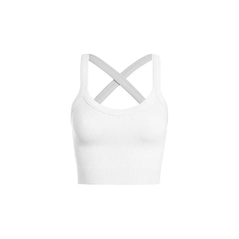 X Back Strap Ribbed Brami