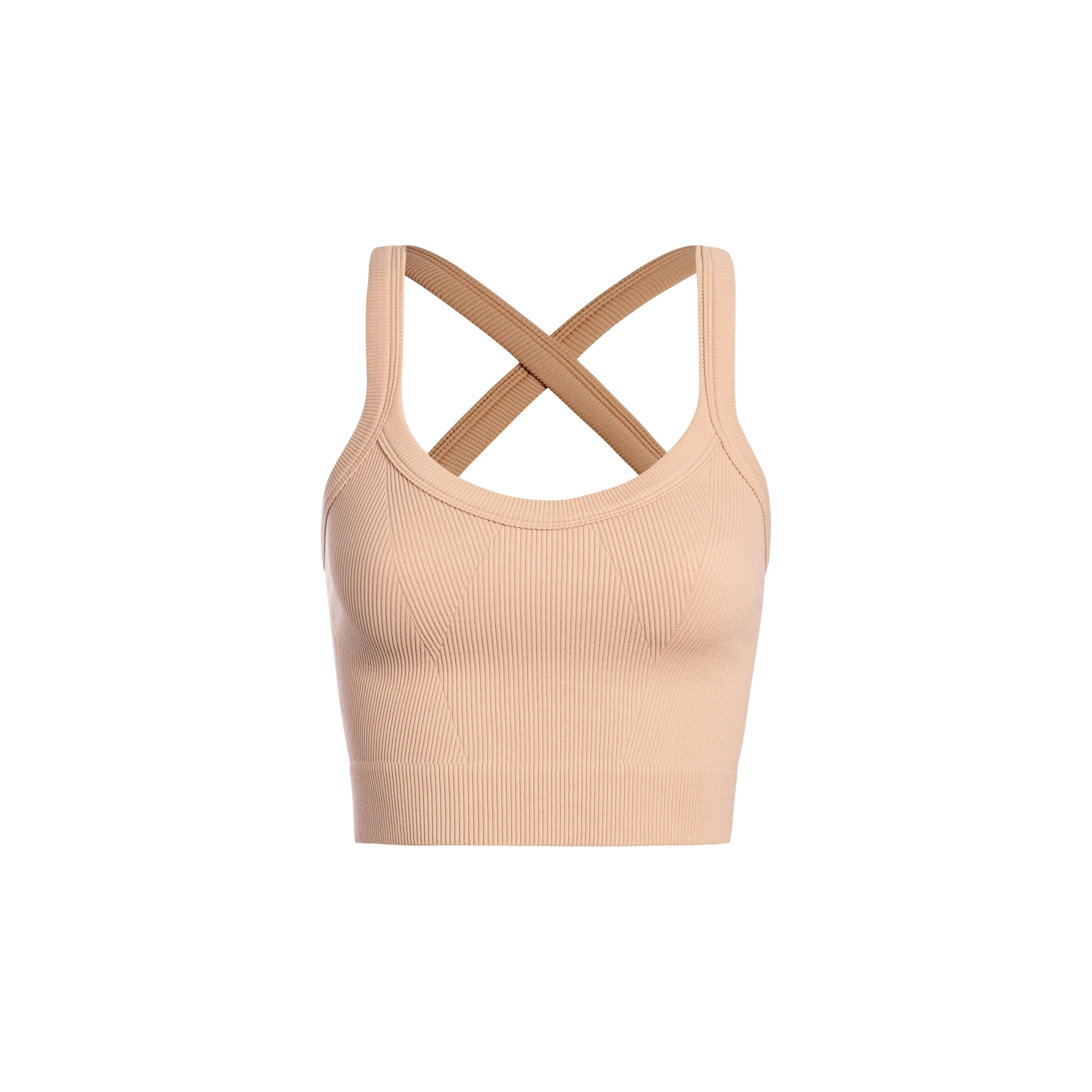 X Back Strap Ribbed Brami