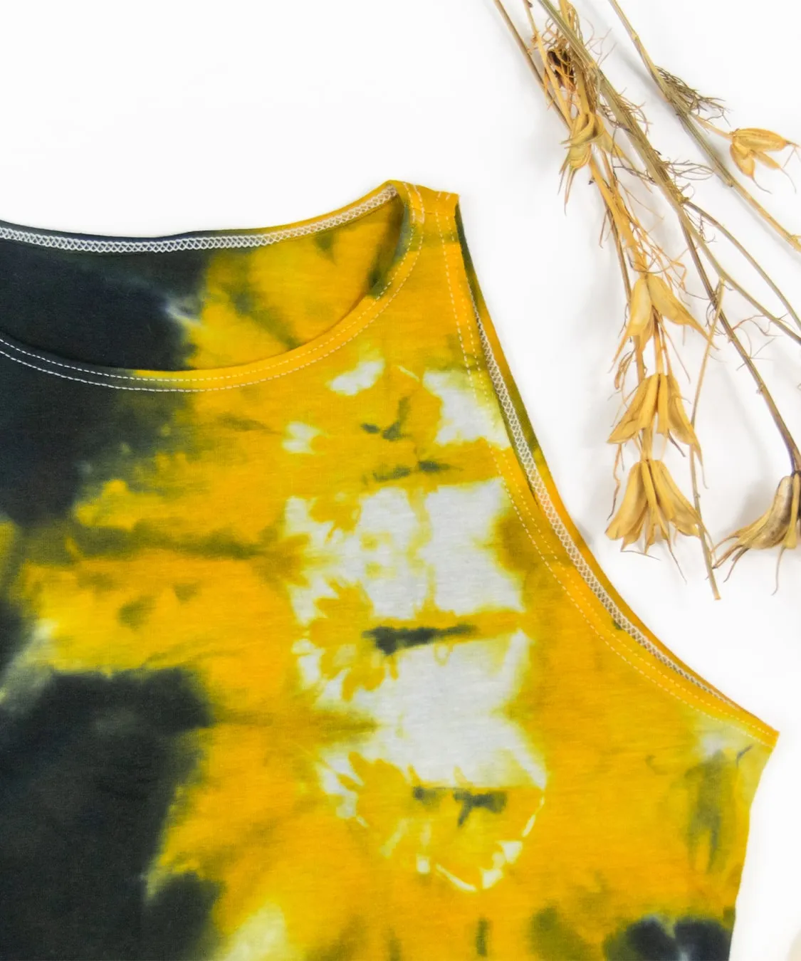 Yellow Chakra Tie Dye Crop Top