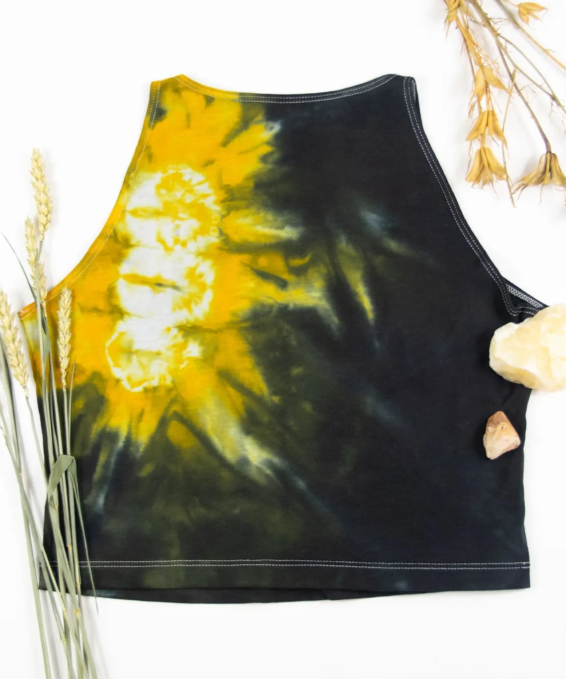 Yellow Chakra Tie Dye Crop Top