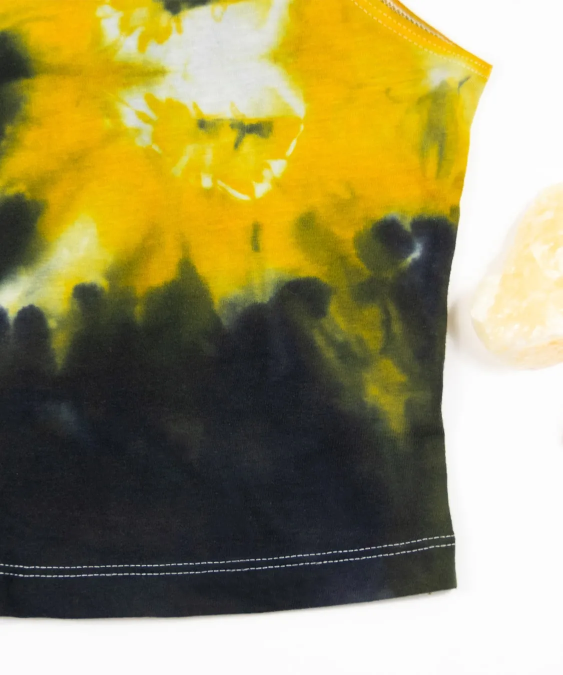 Yellow Chakra Tie Dye Crop Top
