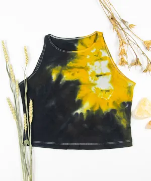 Yellow Chakra Tie Dye Crop Top