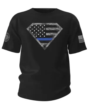 Youth Blue Line Shield Tee